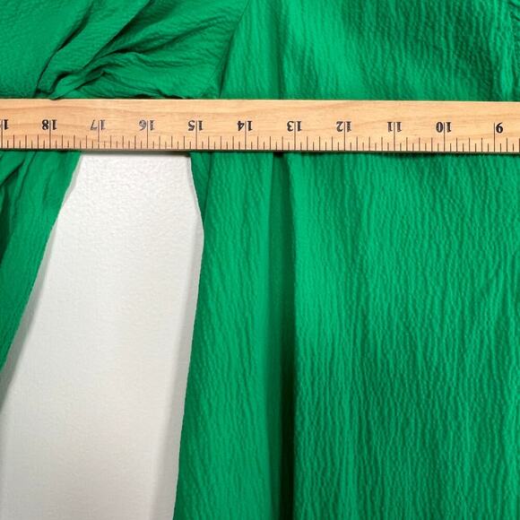 Asos Topshop Green Textured Poplin Chuck On Dress sz 2 - Picture 11 of 11